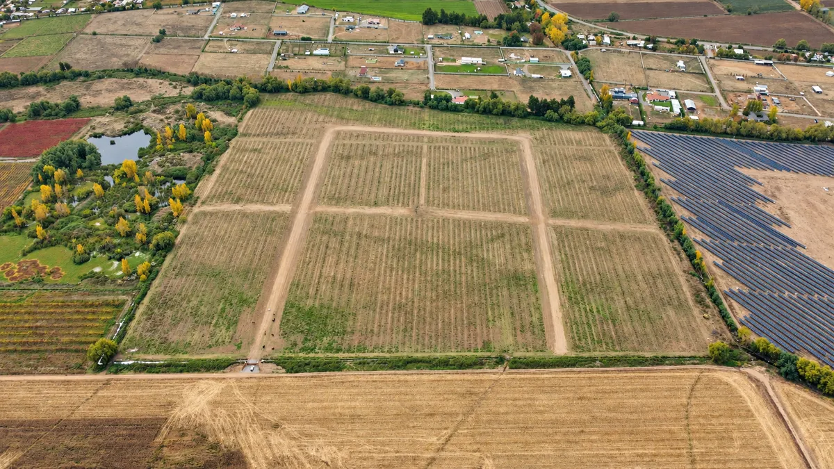 Las parcelas de Tierras de San Clemente desde el aire