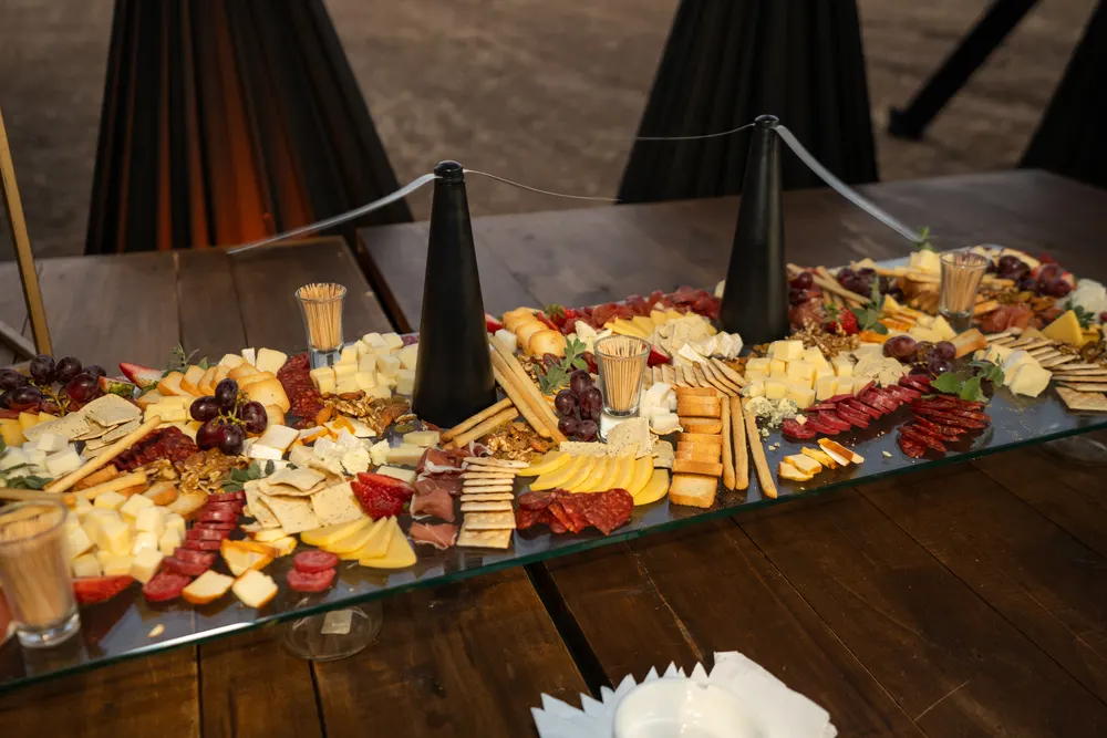 Mesa de degustación en el lanzamiento