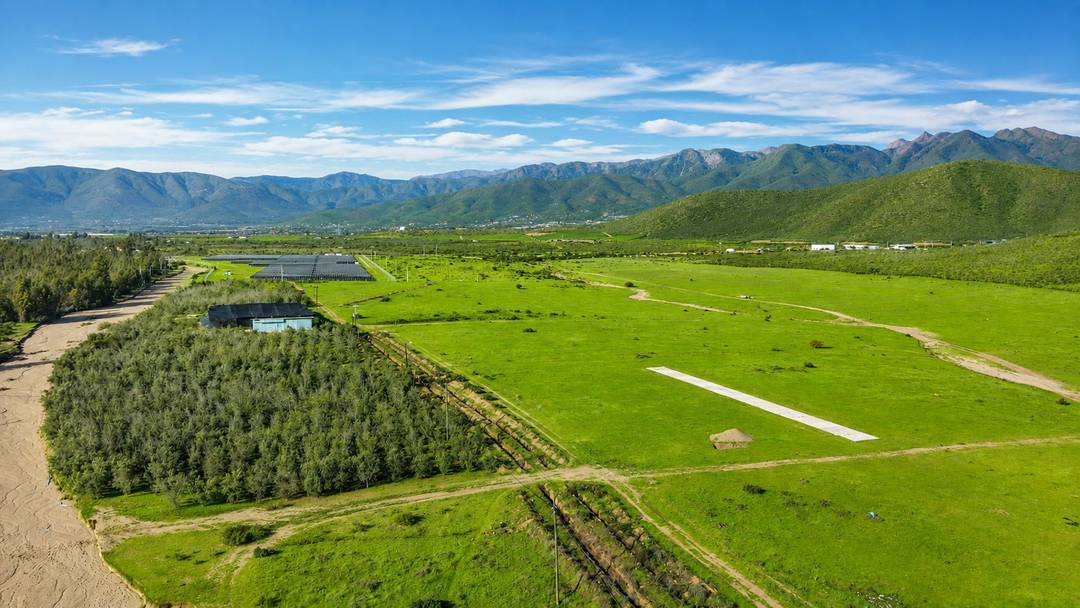 Vista aérea del valle y los cerros